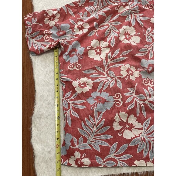 Reyn Spooner Phil Edwards Men’s Hawaiian Red Cotton Short Sleeve Shirt Sz. XL - Picture 10 of 11